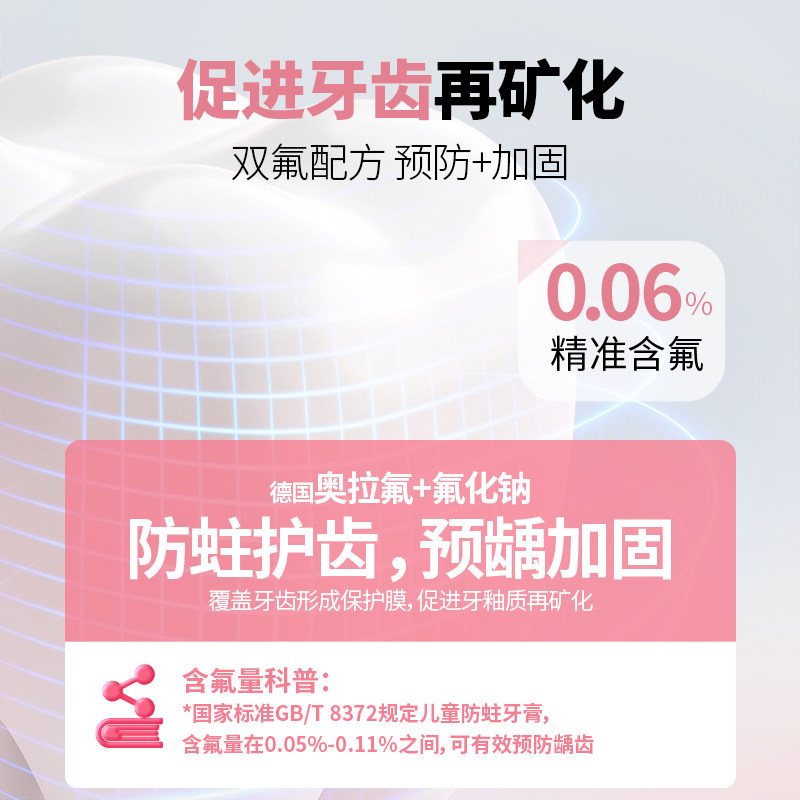 狮王KODOMO小狮王奥拉氟儿童防蛀牙膏3-12岁宝宝含氟专用牙膏