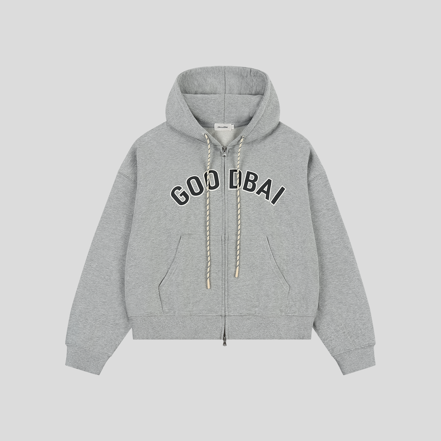 GOODBAI新款撞色logo印花oversize休闲连帽拉链卫衣外套男女同款,淘宝优惠券,粉丝福利购,淘宝优惠卷