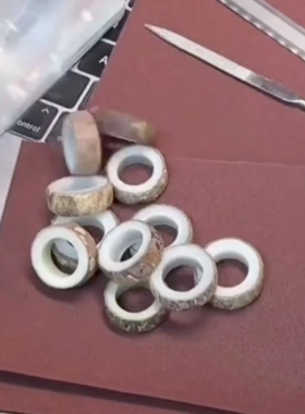 手磨菩提戒指手工diy材料包自制对戒原籽七夕节520情人节礼物女友