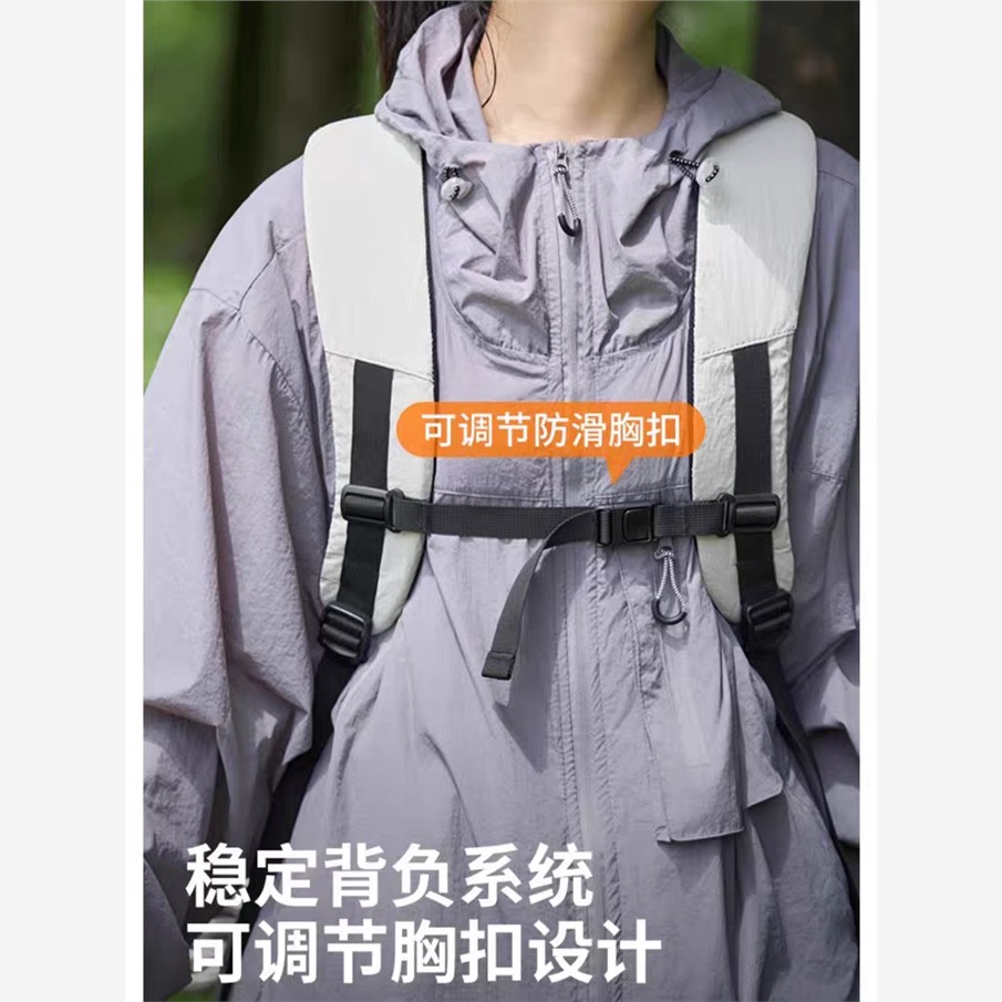 ZRVR新款户外大容量防水轻便双肩包女旅行登山电脑背包男学生书包 - 图1