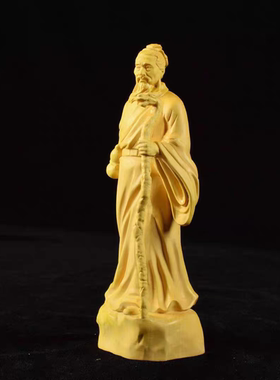 黄杨木雕孙思邈药王神像
