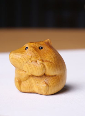 崖柏小老鼠吃货小仓鼠可