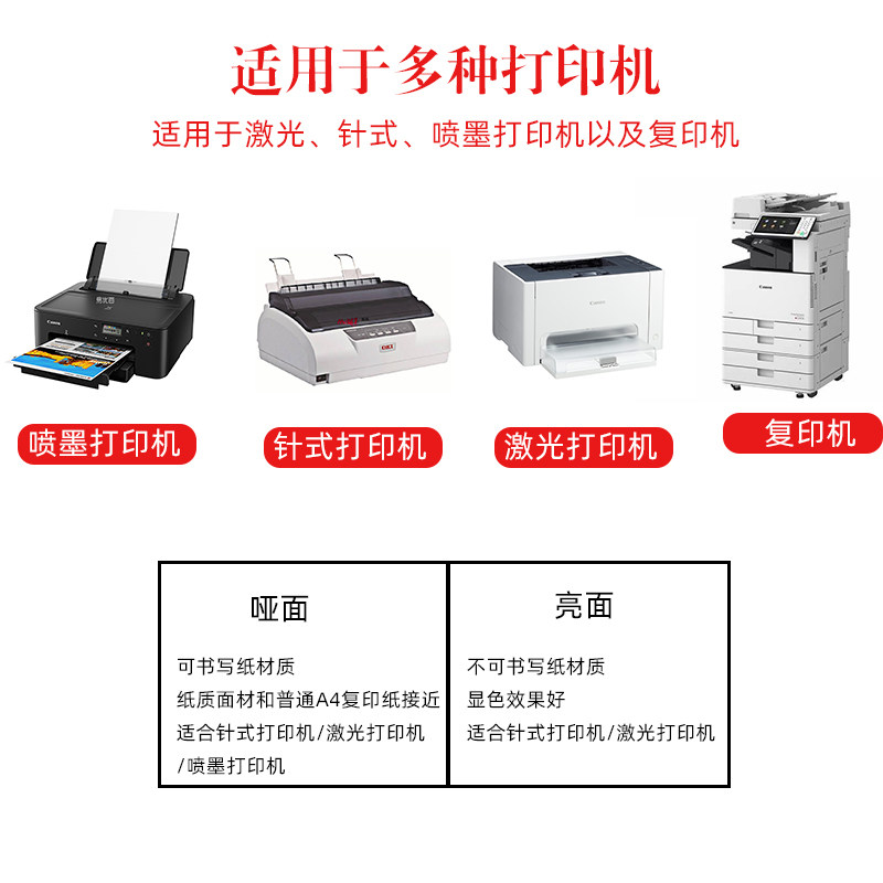 a4不干胶 A4铜版标签纸A3 A4 A5加粘不干胶书写纸牛皮纸量大价优耐高温背胶激光喷墨亚银不粘胶打印标签纸