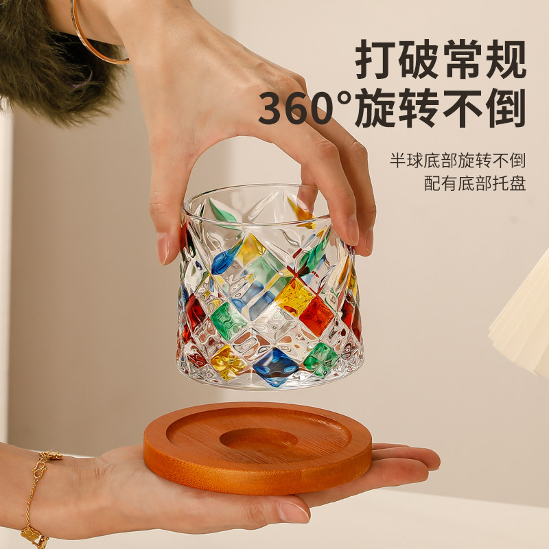 简娘子【转转杯】威士忌酒杯乔迁礼盒套装高档彩绘新婚新居伴手礼,淘宝优惠券,粉丝福利购,淘宝优惠卷