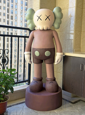 网红kaws大摆件雕塑芝麻街公仔