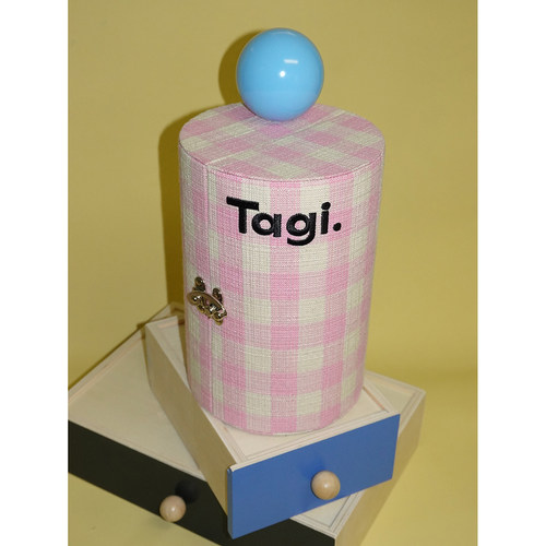 Tagi.机灵信号旋转桌面收纳复古大容量小众首饰盒化妆包 - 图0