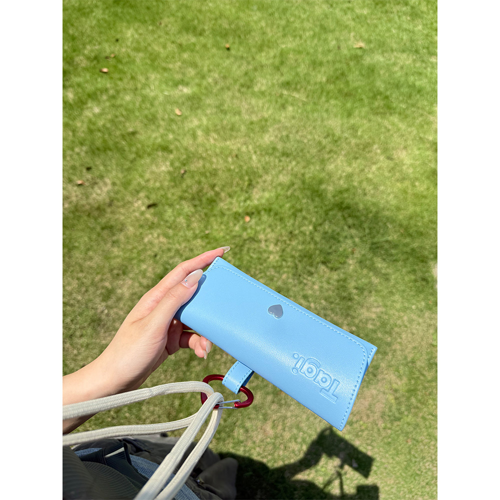 Tagi.爱心眼镜收纳盒挂绳挂脖简约皮革便携多功能眼镜袋,淘宝优惠券,粉丝福利购,淘宝优惠卷