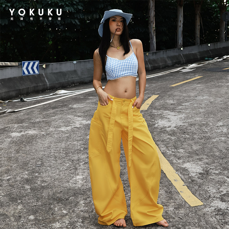 哟酷酷（北纬28度）美式复古格子上衣女一体杯吊带背心女蕾丝拼接,淘宝优惠券,粉丝福利购,淘宝优惠卷