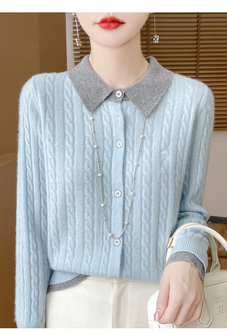 【买一送三】新款100纯羊毛麻花衬衣开衫女宽松针织,淘宝优惠券,粉丝福利购,淘宝优惠卷