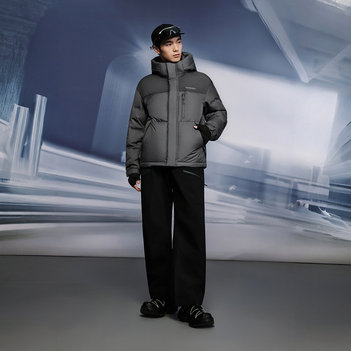 波司登2025冬新款羽绒服男时尚休闲科技轻量工装外套短款连帽