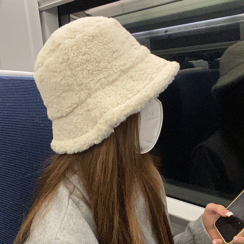 帽子女冬季渔夫帽韩版保暖冷帽可爱羊羔毛泰迪绒百搭显脸小盆帽潮,淘宝优惠券,粉丝福利购,淘宝优惠卷