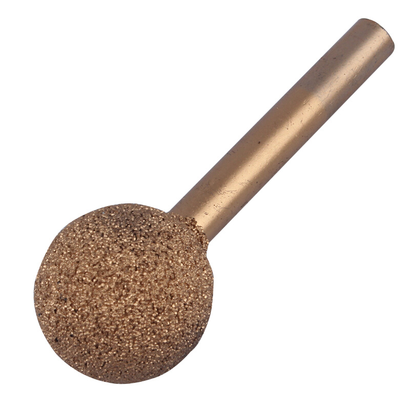 钎焊打磨头铸铁金钢石粗砂电磨头球形圆形小型金刚石砂轮沙棒专用