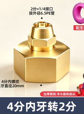 【冠军代言】纯铜加厚净水器接头