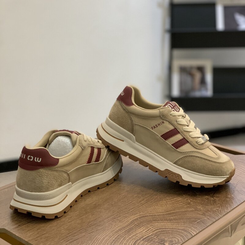 爆版阿甘鞋女2026春季新款百搭厚底防滑拼色时尚休闲运动老爹鞋子