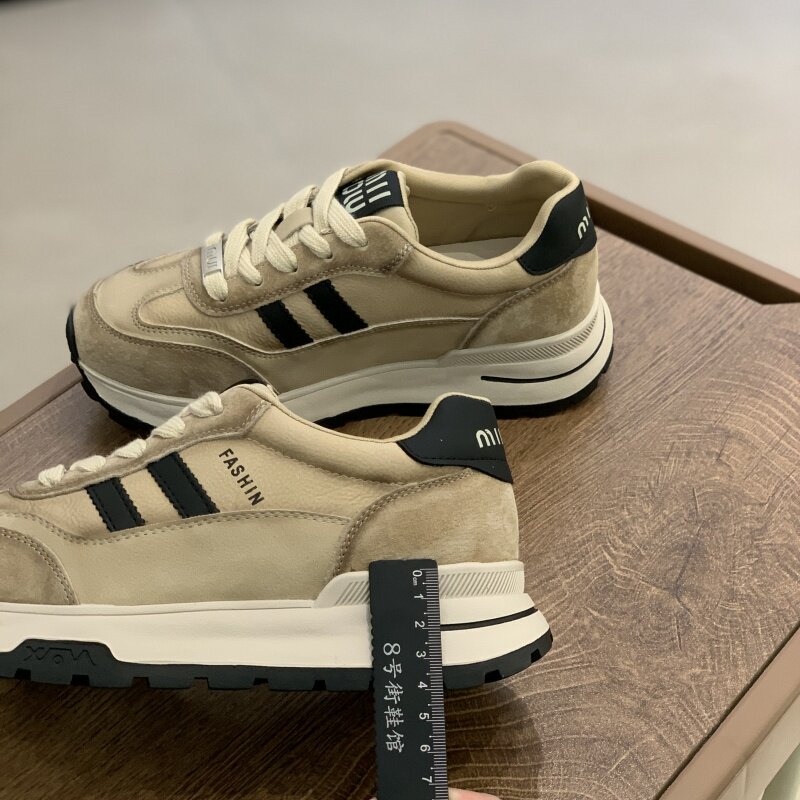 爆版阿甘鞋女2026春季新款百搭厚底防滑拼色时尚休闲运动老爹鞋子