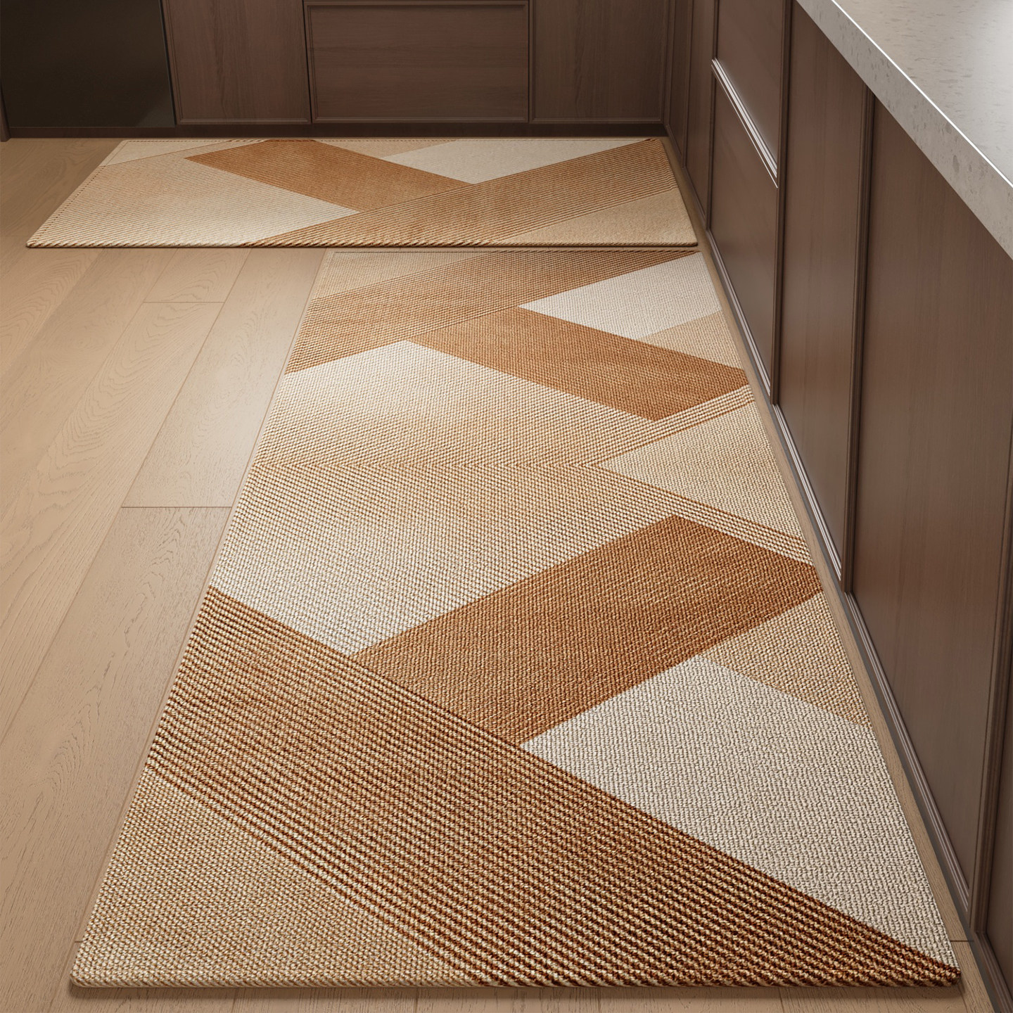Kitchen strip floor mat Belgian velvet carpet light luxury high-end sense long home restaurant door non-slip wear-resistant foot mat