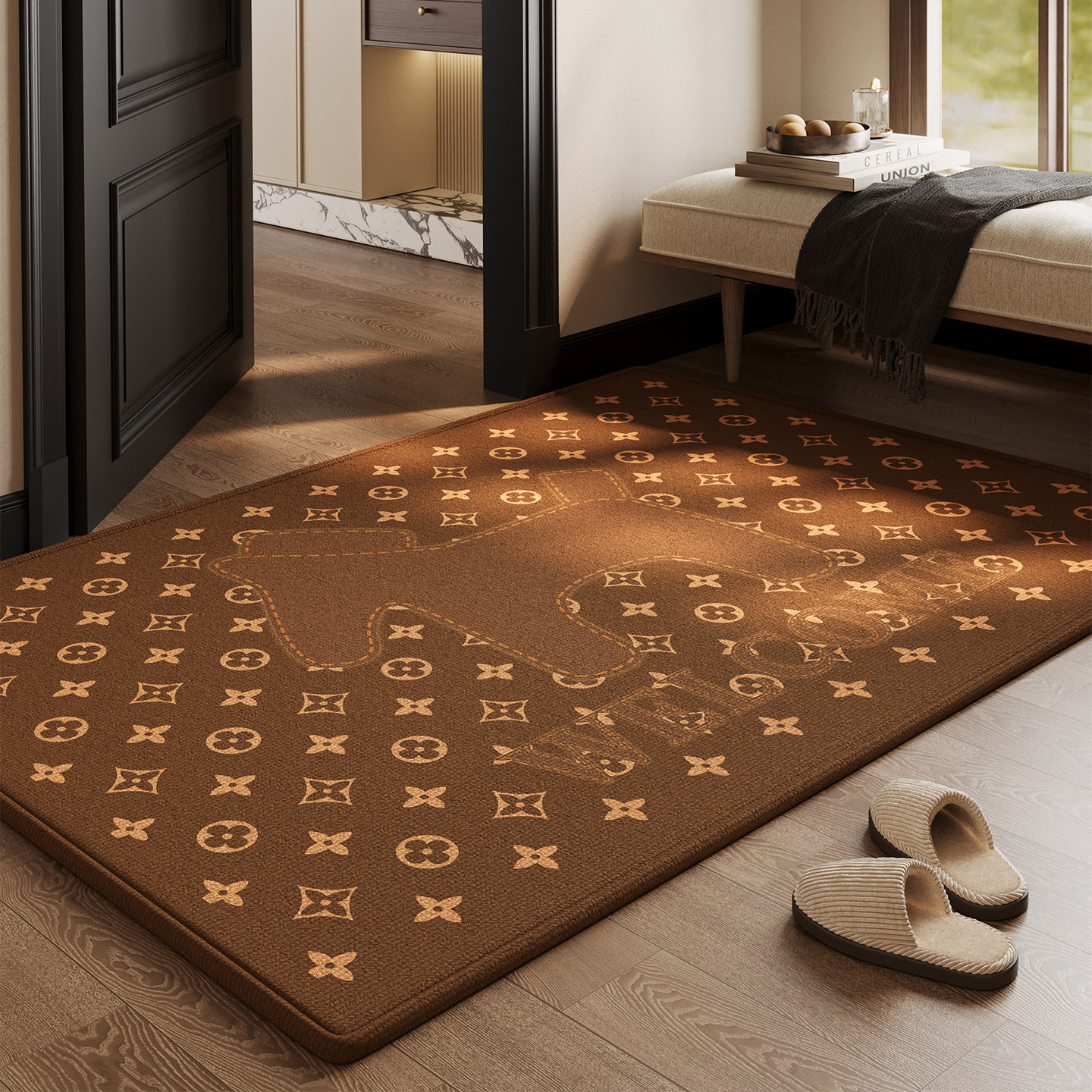 轻奢高级感玄关大门口入户门地垫进门脚垫防滑除尘室内可定制地毯,淘宝优惠券,粉丝福利购,淘宝优惠卷