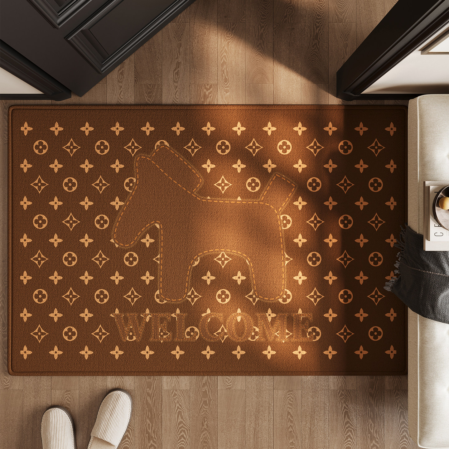 轻奢高级感玄关大门口入户门地垫进门脚垫防滑除尘室内可定制地毯,淘宝优惠券,粉丝福利购,淘宝优惠卷