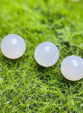 和田玉白玉散珠青海料配饰手串