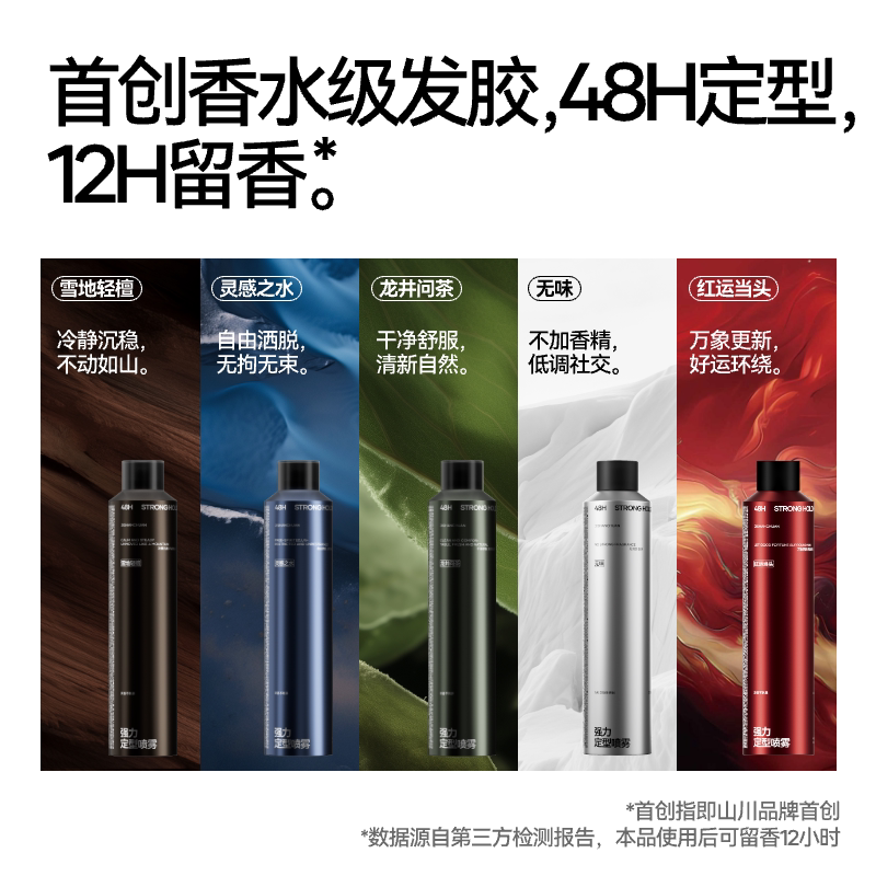 「限定礼盒」即山川礼盒套装纹理发泥香水发胶造型自然蓬松