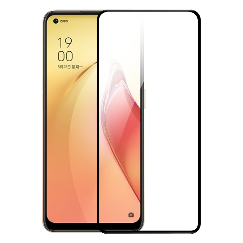 适用opporeno8钢化膜rneo8pro手机膜oppo全屏reno+reon防摔opporone85g保护opporen的opop人opρoreno贴膜por-图3