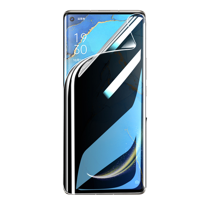 适用opporeno3pro防窥水凝膜reno3防窥膜oppo手机5g防偷窥opponova35g钢化opopreno软膜opporen0保护reon贴膜 - 图3