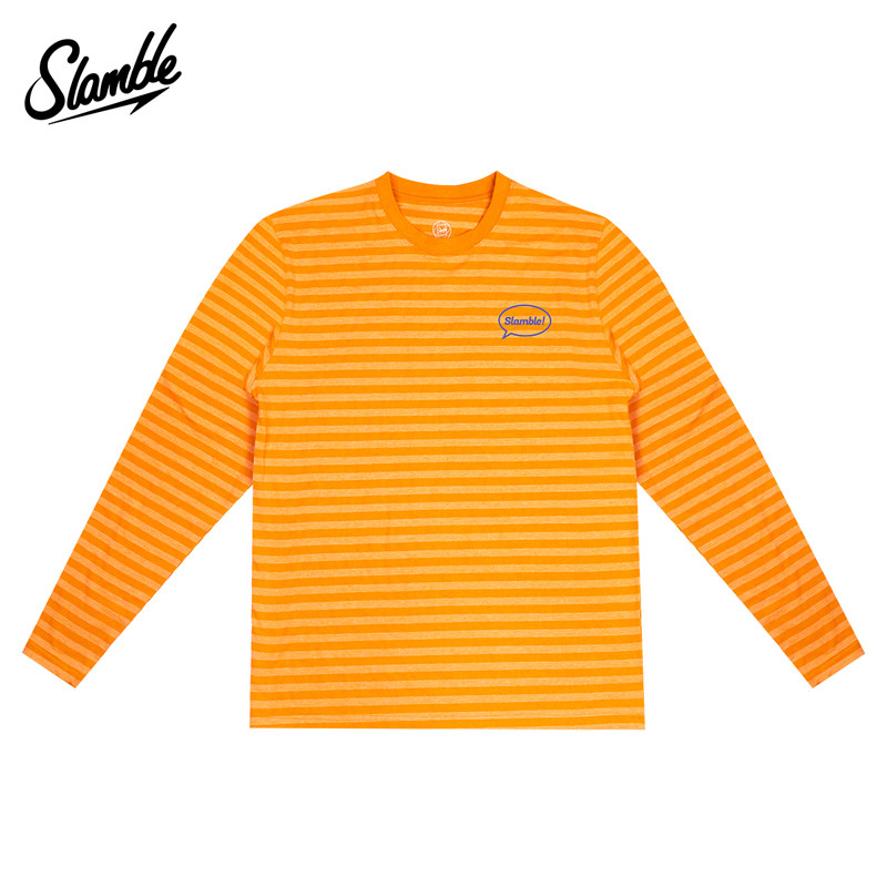 SLAMBLE条纹长袖T恤运动休闲户外舒适透气打底男女百搭宽松新款,淘宝优惠券,粉丝福利购,淘宝优惠卷