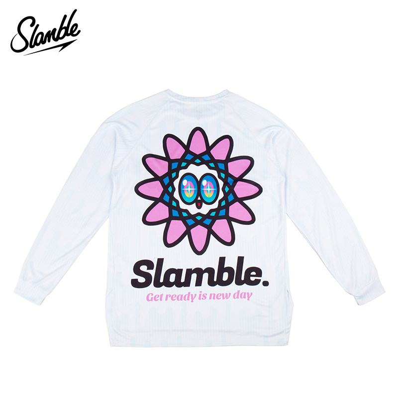 SLAMBLE秋季新款趣味印花运动长袖T恤男速干透气圆领投篮服健身潮,淘宝优惠券,粉丝福利购,淘宝优惠卷