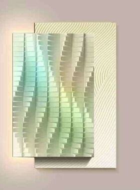 现代简约侘寂风立体玄关客厅餐厅装饰画木雕过道走廊浮雕装饰画