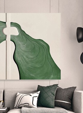 3D现代简约装饰画客厅壁画玄关画沙发背景墙砂岩挂画轻奢高级感