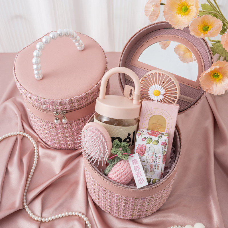 小香风伴手礼女伴娘礼盒高档实用化妆箱子手提礼盒送女生小礼品,淘宝优惠券,粉丝福利购,淘宝优惠卷