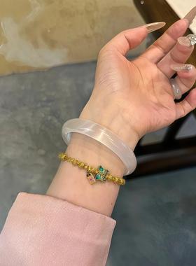 【私人订制】白月光手镯女冰透高级感玉髓镯子冰种石英岩玉石玉镯