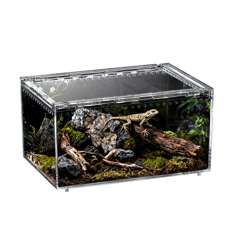 透明爬宠饲养箱可叠层防逃设计蜘蛛蜥蜴角蛙蛇乌龟水陆两用生态缸,淘宝优惠券,粉丝福利购,淘宝优惠卷