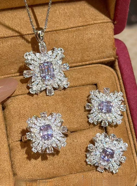 Yooper纯银离火女项链戒指耳钉