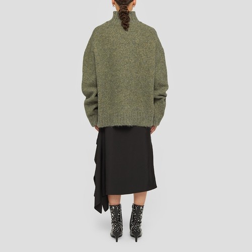 【甄选折扣】JIL SANDER 秋冬女士 绵羊毛直筒半身裙 - 图2