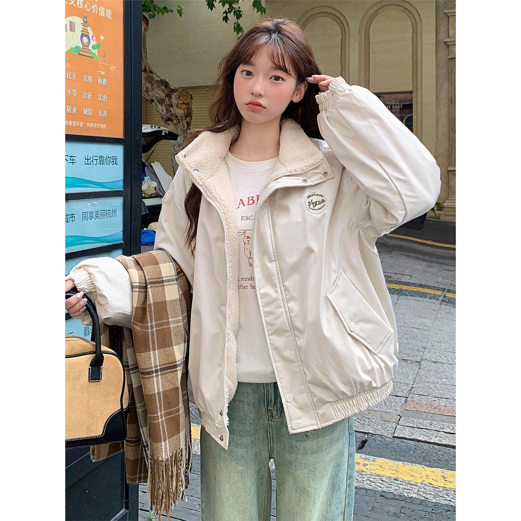 2025年新款冬季棉衣棉服女小个子学生羊羔毛超好看夹棉厚棉袄外套,淘宝优惠券,粉丝福利购,淘宝优惠卷