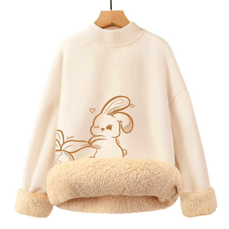 内搭保暖超特厚羊羔绒秋冬加绒加厚打底衫毛衣学生半高领卫衣女装,淘宝优惠券,粉丝福利购,淘宝优惠卷