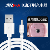 Adapted PKV electric toothbrush charger M-ETB-02 round hole titanium pose DC charger USB power cable
