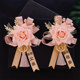 Chinese cheongsam Xiuhe bride and groom wedding corsage