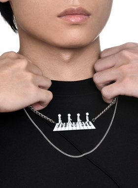 和猫披头士钢琴项链小众设计男女