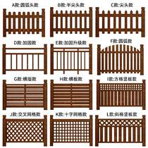 Custom Anticorrosive Wood Fence Villa Courtyard Solid Wood Fencing Balcony Wood Railing Garden Fence Partition Wall Guardrails