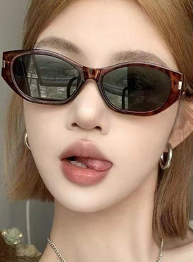 2025新款复古可可镜猫眼可配度数墨镜女款潮辣妹度假防晒太阳眼镜