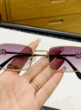 欧美小方框复古男士墨镜嘻哈太阳镜ins港风墨镜女时尚miu太阳眼镜