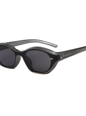 于文文同款墨镜连体片眼镜时尚轻盈潮流猫眼小框太阳镜男女高级感