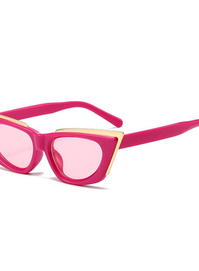 酷方欧美太阳镜新款猫眼墨镜男走秀夜店女士朋克太阳镜sunglasses