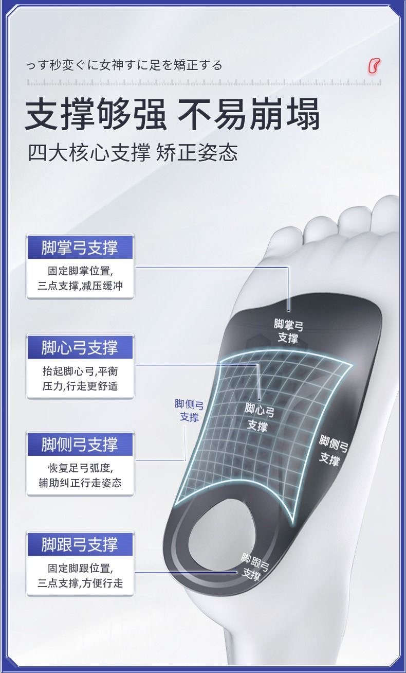 【日本骨グ科専研】O型X型小腿外翻矫正腿型直腿矫正鞋垫 - 图3