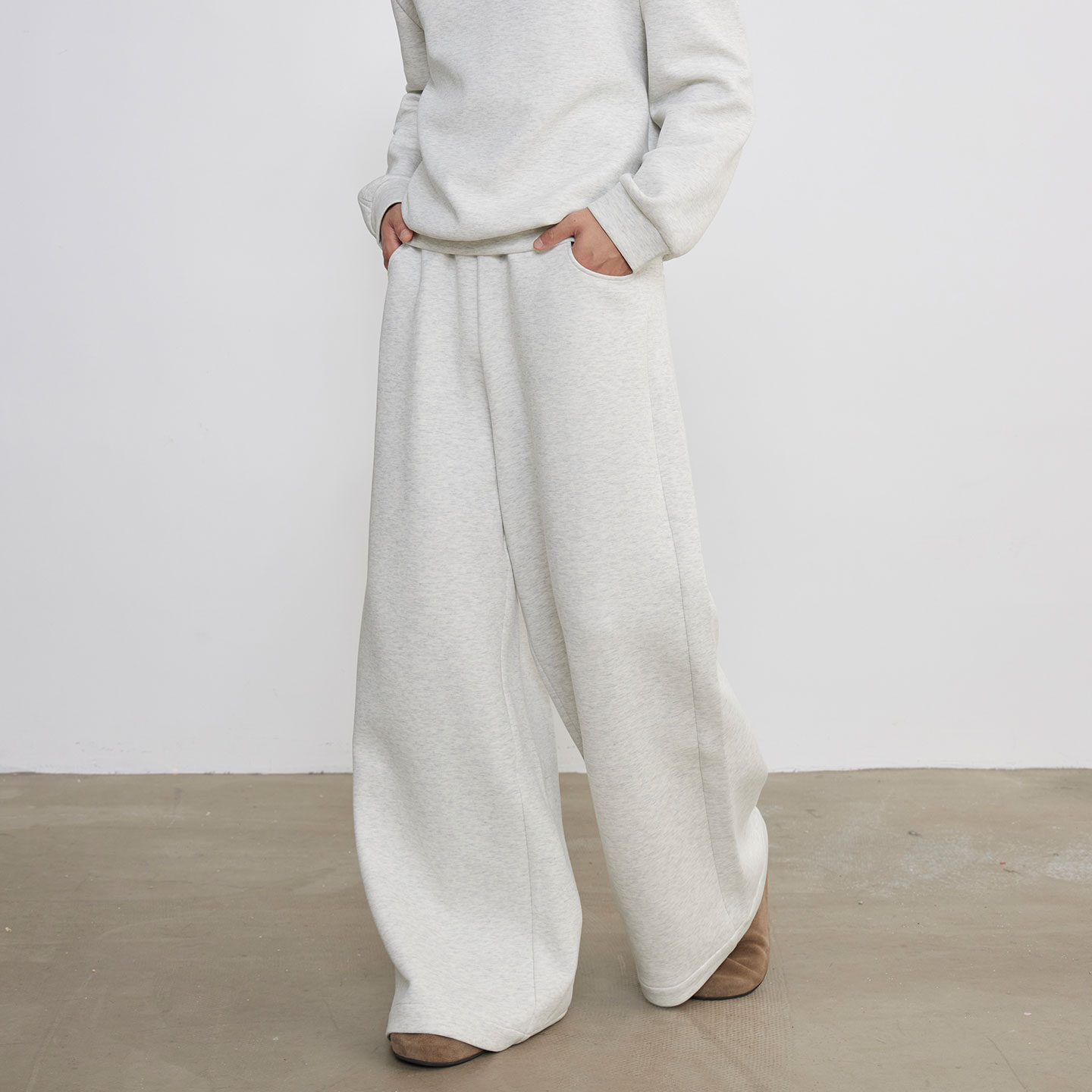 Dzic98秋季流行风格宽松直筒垂感慵懒松弛感穿搭男士新款卫裤裤子 - 图0