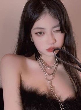 爱心牵引绳子项链颈带情调项圈女朋友链子调教性感狗链choker链条