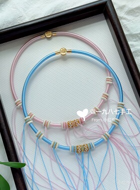 宝宝项圈纯手工编织中式富贵百搭满月百天周岁礼长命岁平安锁