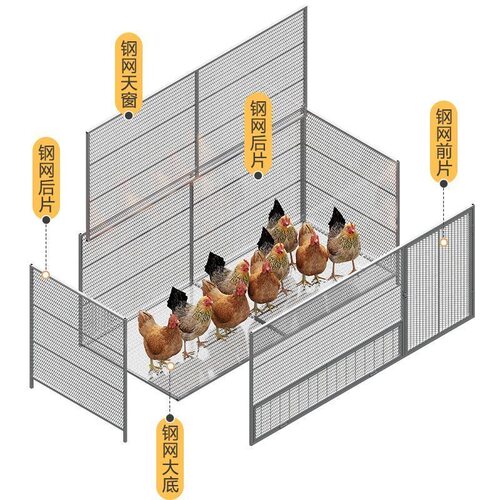 鸡笼子家用室外特大号防黄鼠狼密网防雨农村鸡笼子自动清粪养殖笼 - 图3